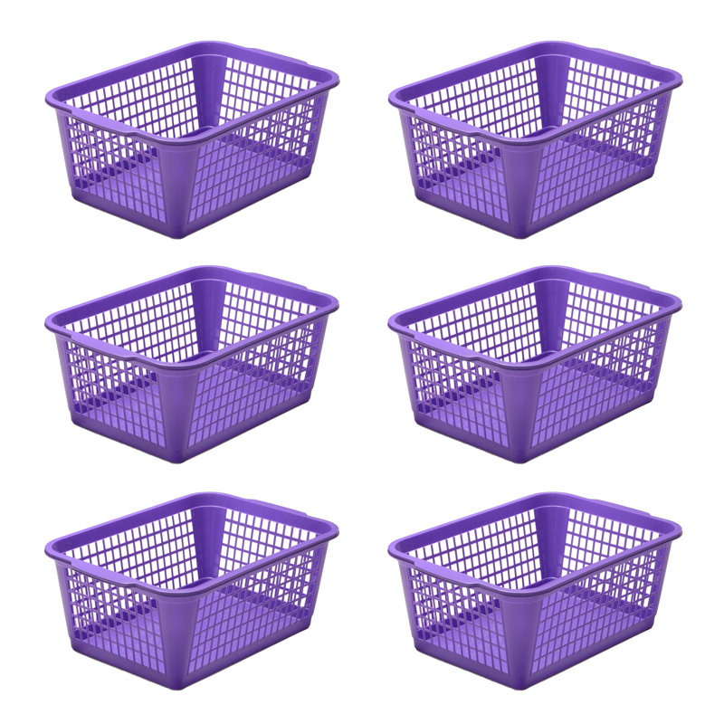 Panier de plastique, 16 x 12 x 16, Violet, 6