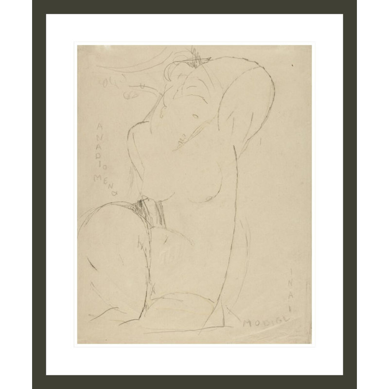 Anadiomena par Amedeo Modigliani - estampe numérique encadrée, H 23,5 po x l 28,15 po