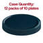 Assiettes plates rondes jetables en plastique bleu marine (25 cm) - 120 assiettes