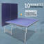 Ensemble de table de tennis de table pliable et portable de 8 pieds de taille moyenne pour jeux d'intérieur et d'extérieur avec filet, raquettes et balles