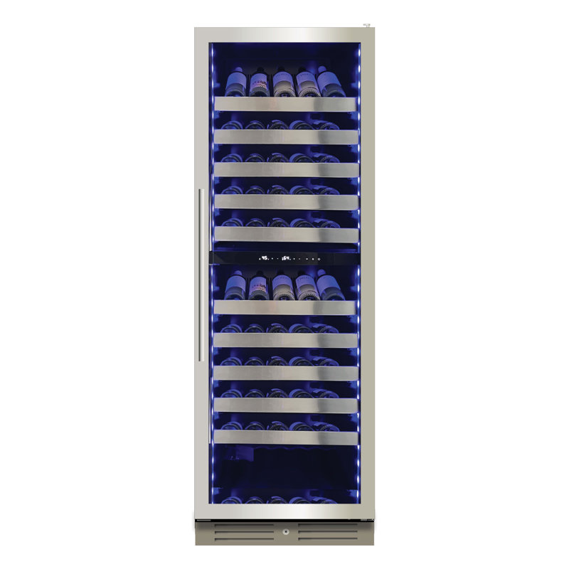 Stainless Steel Dual-Zone 119 Bottle Wine Refrigerator