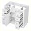 Meuble-lavabo moderne avec armoire et six tiroirs-104947409