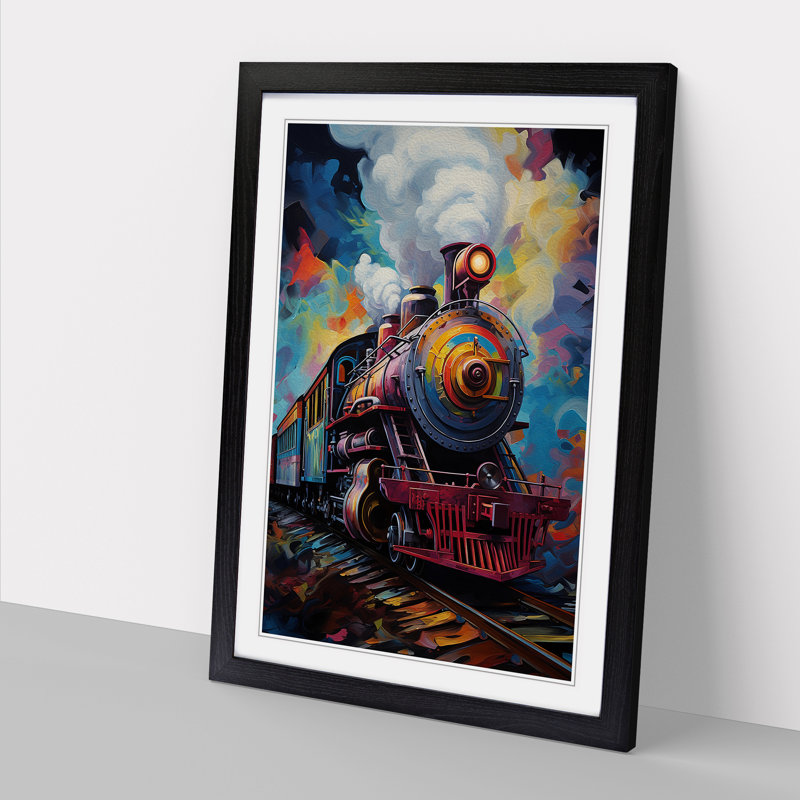 Train Informel No.2 - Framed Print, 46cm H x 34cm W x 2cm D, Black 