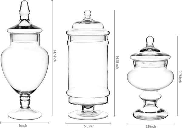 Red Barrel Studio® 3 Piece Apothecary Jar Set & Reviews