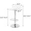 Tabouret ajustable avec siège transparent