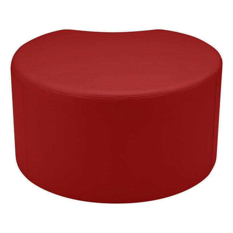 Pro Series Upholstered Crescent Ottoman 18" Height, Crimson