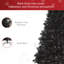 7Ft Artificial Christmas Tree Unlit Douglas Fir With Realistic Branches And 1346 Tips, Black Halloween Style