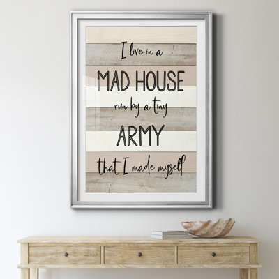 Mad House - Reproduction d'art textuel sur papier encadré