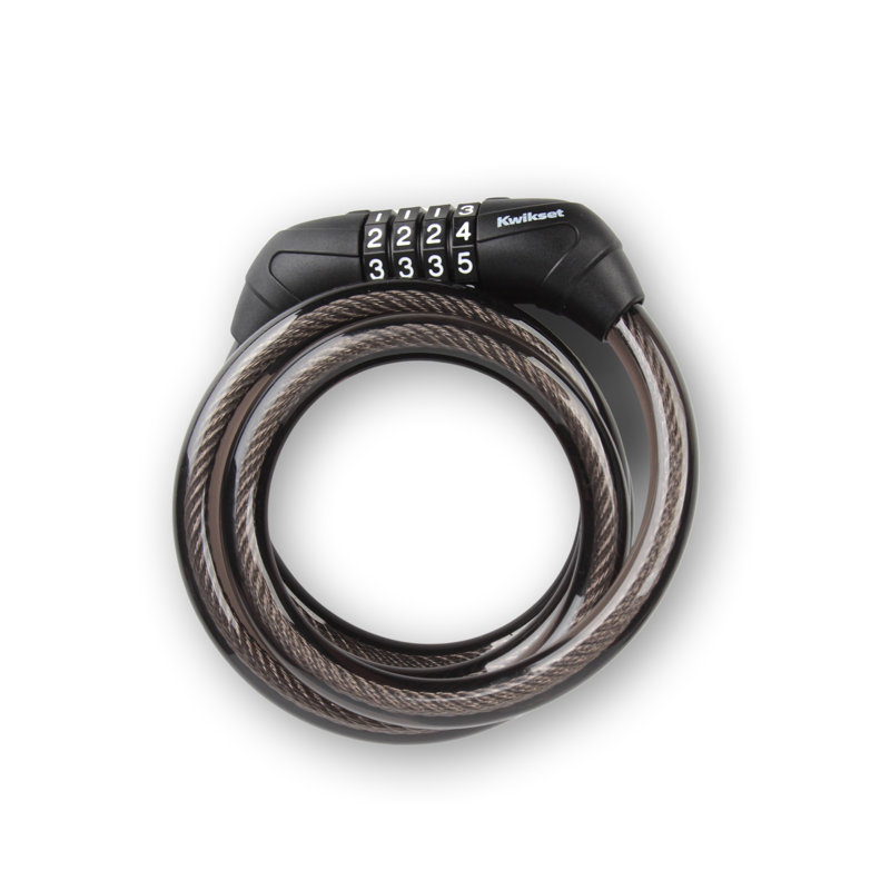 Antivol pour vélo Kwikset 5 pi, 4 chiffres, 1/2 po de diamètre, 1 paquet