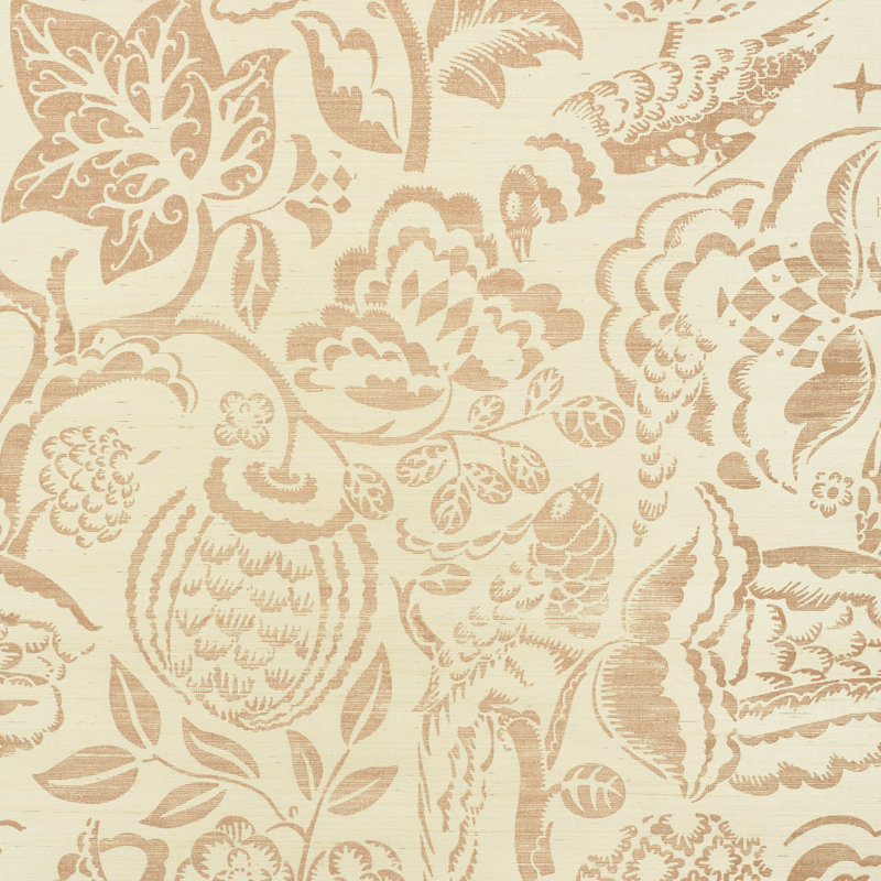 Uccello Sisal Wallpaper, Blush