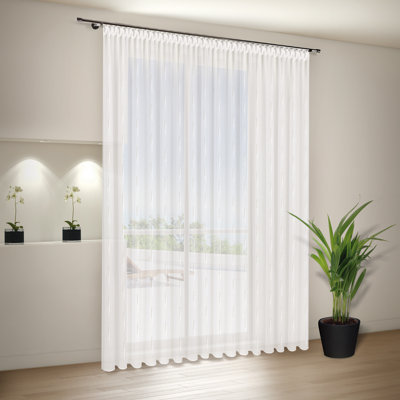 Gardine Tribeca mit Zwickelfalte (1 Stück), transparent
