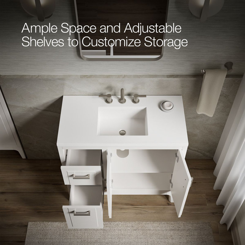 Seer 36-In Bathroom Vanity Set, White