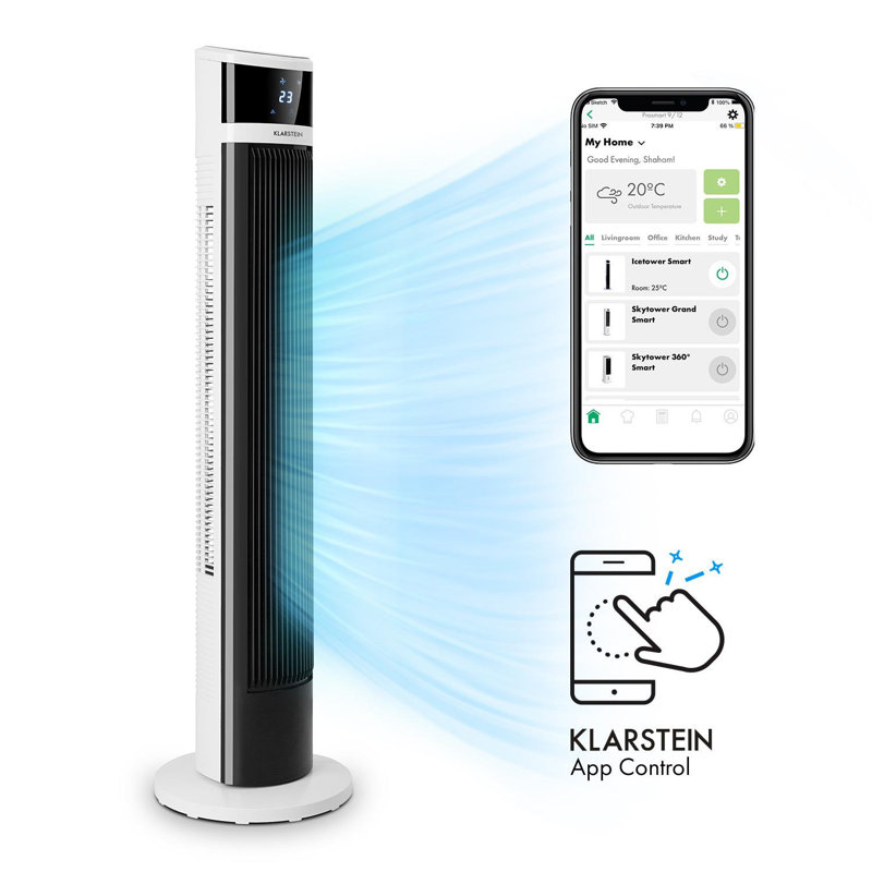 Klarstein 22.5cm Oscillating Tower Fan