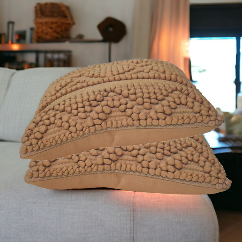 Connoquenessing Geometric Square Cushion, Coffee