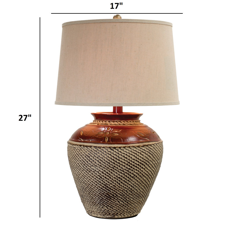 Korin Concrete Table Lamp, Red Western
