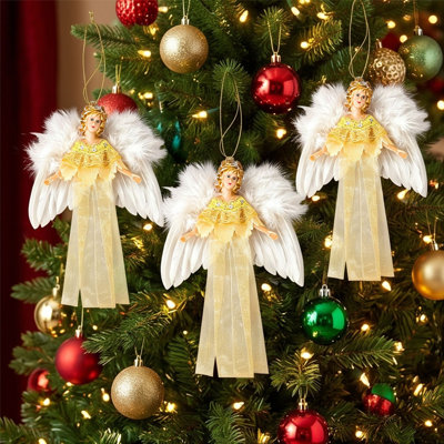 Décoration de Noël, pendentif chérubin de Noël, décoration d'arbre de Noël, poupée chérubin, décoration de fenêtre d'arbre de Noël, petits ornements
