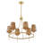 Aidean 6-Light Chandelier in Warm Brass