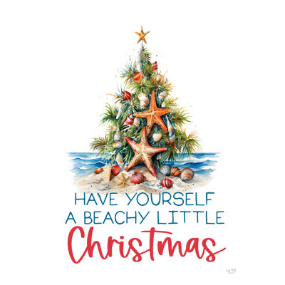 «Beachy Little Christmas On Canvas» par Lux + Me Designs Print