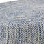 Pouf carré en tissu tissé à chevrons