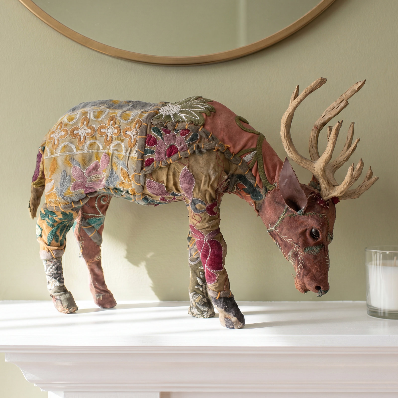 Grazing Forest Stag Figurine