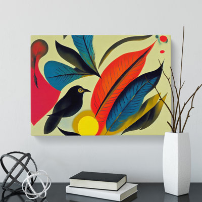 Wonderful Bird Abstract - Wrapped Canvas