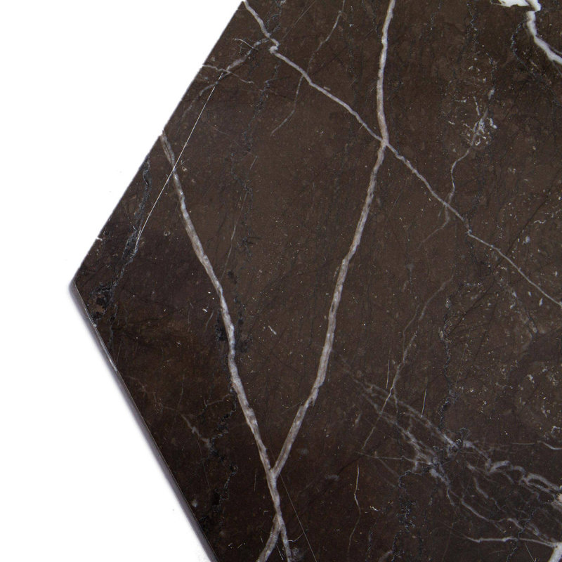 Everly Quinn Marble Cheese Board, Brown
