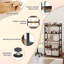 2 Pcs 5-tier Storage Rack With 4 Hooks Open Display Shelves Metal Frame Display