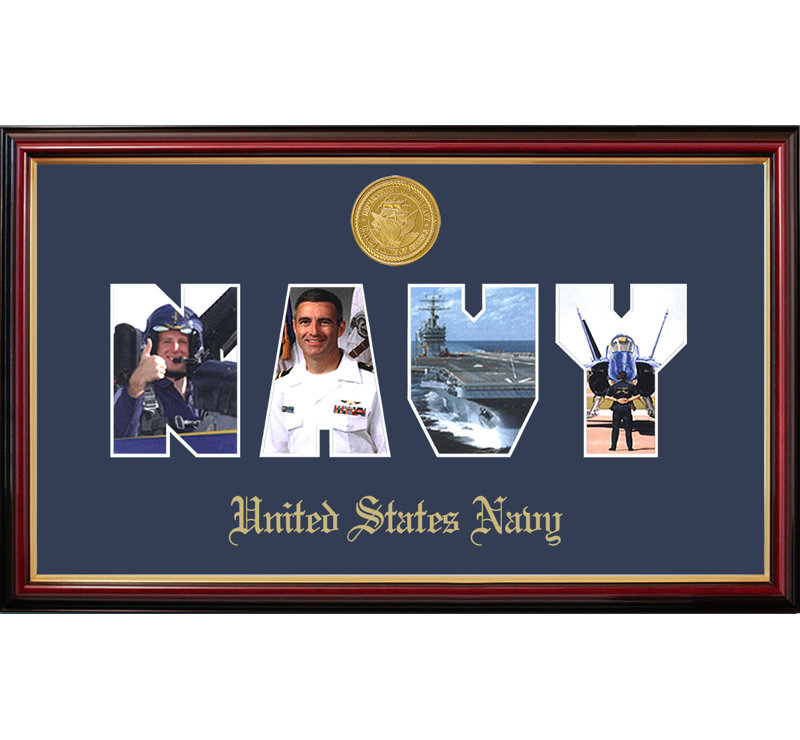 Navy Collage Photo Petite Picture Frame
