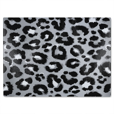Leopard Print Glass Chopping Board