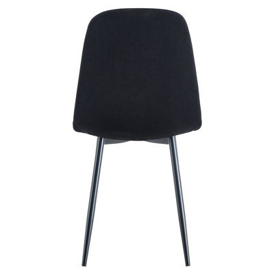 Ensemble de 4 sièges noirs modernes - pieds en métal pour une assise sophistiquée offrant une qualité supérieure