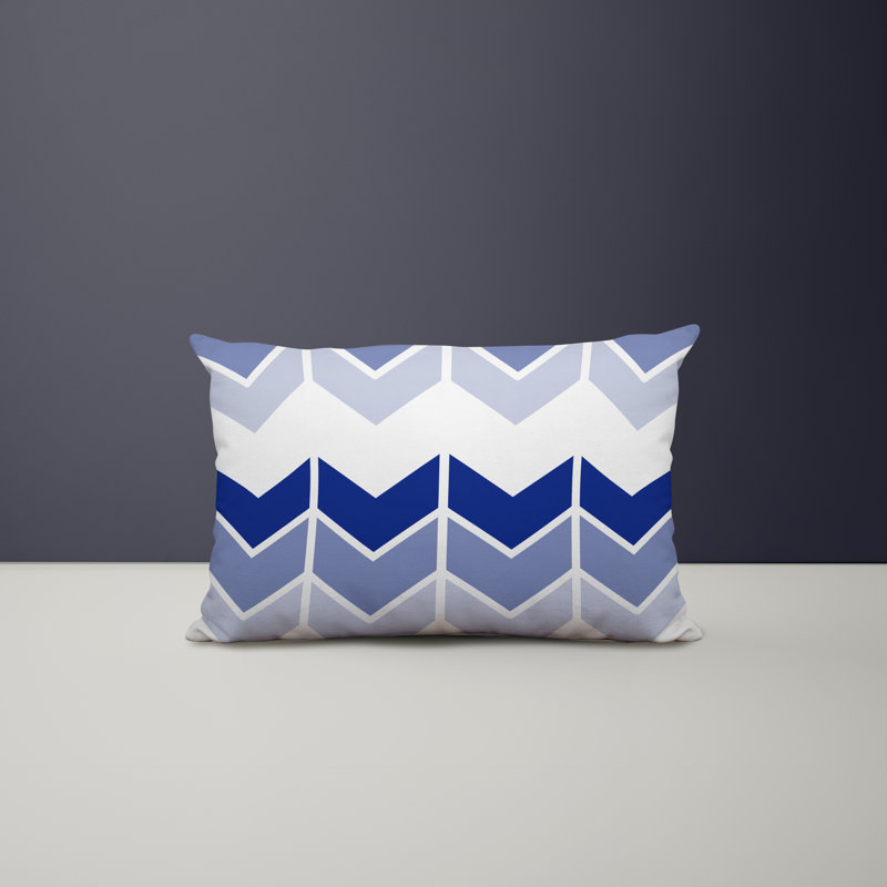 Housse et insert de coussin rectangulaire intérieur / extérieur en polyester Chevy, Bleu marine