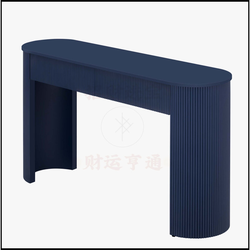 Entryway Table with Fluted Design, Navy