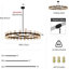 Lustre 48 lumières rondes 48 po à intensité variable-643292434