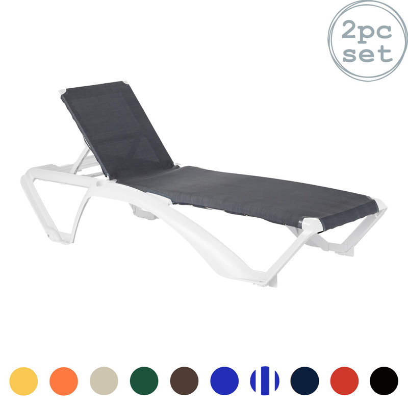 190cm Long Reclining Single Chaise, Demin