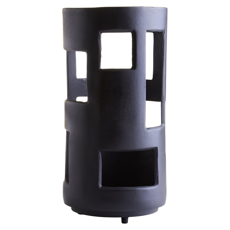 Aleicia Metal Candlestick, Black
