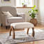 Repose-pieds en tissu beige clair Incanto-586941630