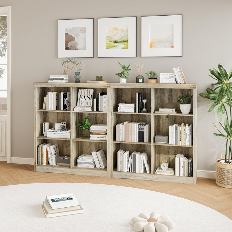 69.6cm H x 30cm W Standard Bookcase, Ivory