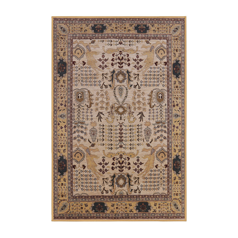 Tapis oriental brun / noir Grapeland, Rectangle 7 pi x 9 pi