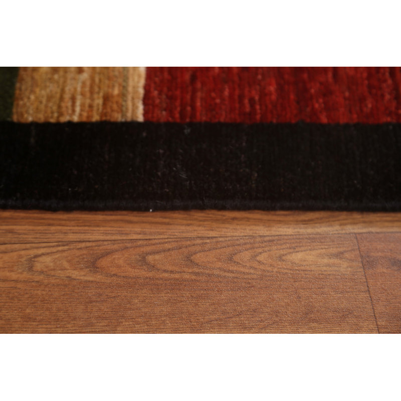 Contemporary Gabbeh  Wool Area Rug 6x9