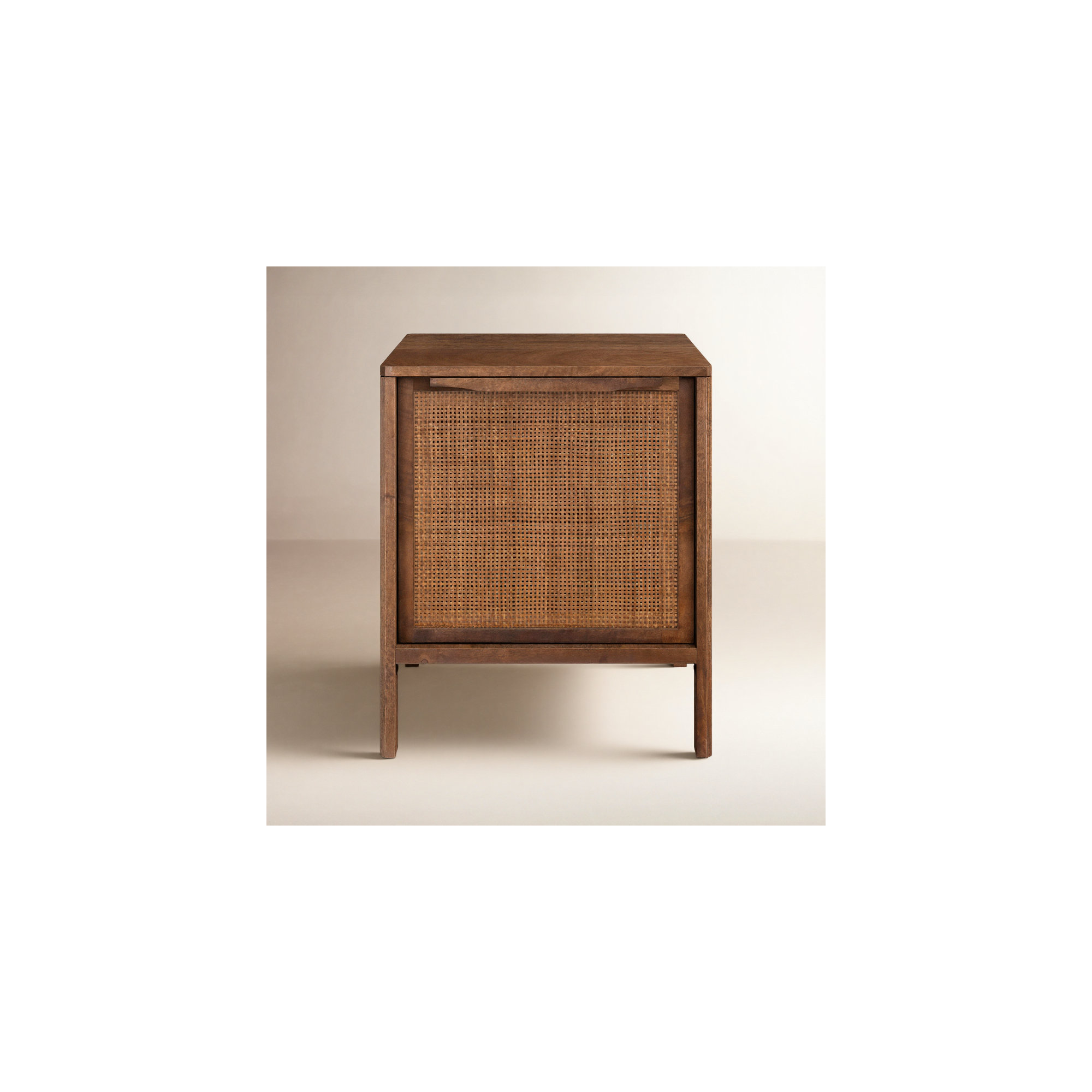 Nellie Cane Nightstand, Brown Wash/Brown Cane, Left