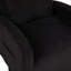Fauteuil berçant rembourré noir confortable avec flanelle-108779265