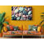 Gros plan, texture de galets avec impression sur toile pastel doux-34448262