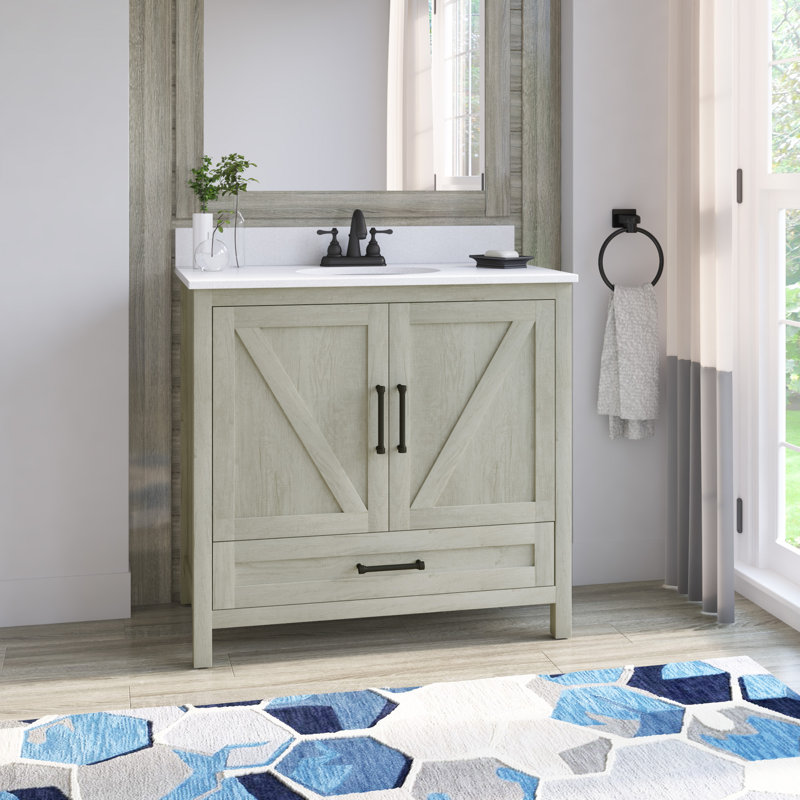 Ensemble de meuble-lavabo simple 36 po Hunstant, Chêne Fairfax