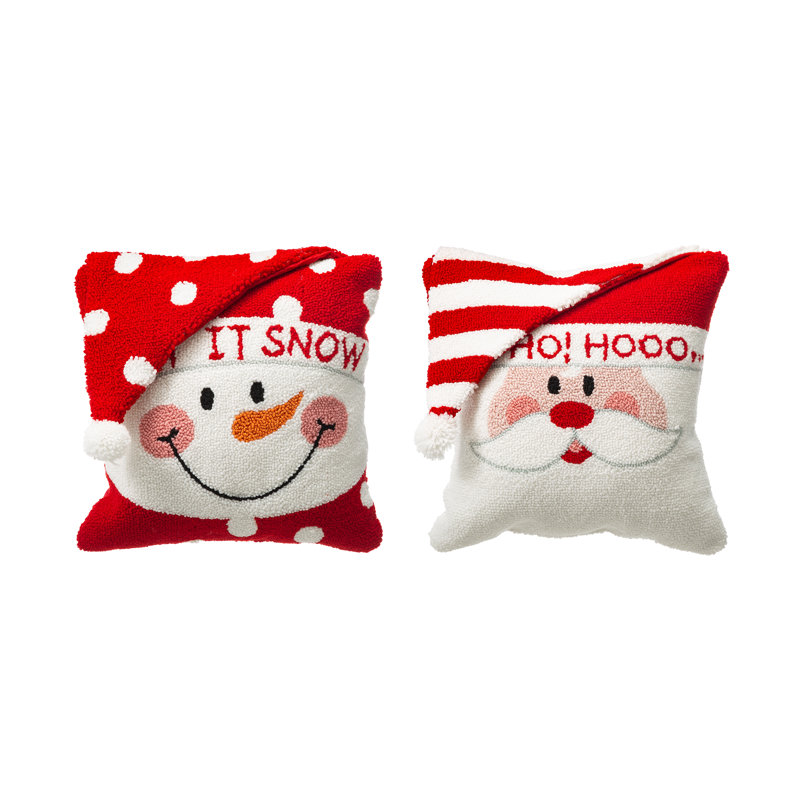 Christmas Santa,Snowman Throw Pillow