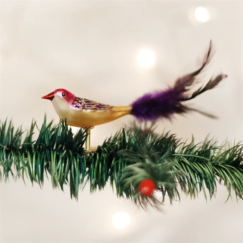 Old World Christmas Glass Blown Ornament for Christmas Tree, Miniature Lovebird