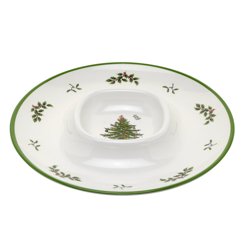 Christmas Tree Melamine Chip and Dip Platter