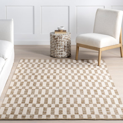  Tapis d'intérieur / extérieur à carreaux Stormie