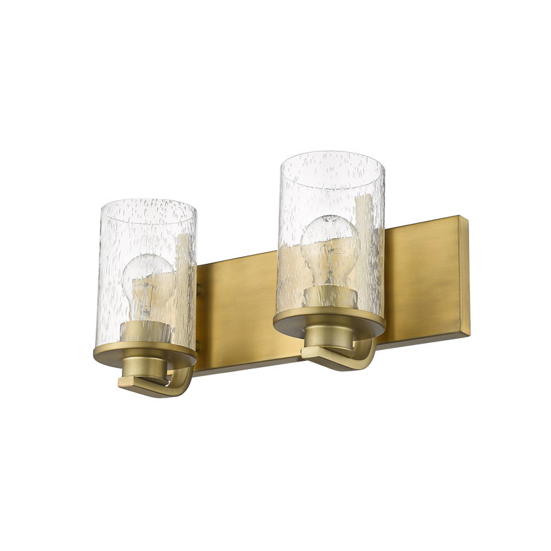 Éclairage pour salle de bain à intensité variable 2 lumières Fouad, Vieux laiton