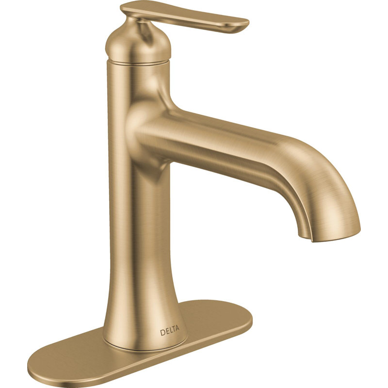 Single Handle Bathroom Faucet, Lumicoat Champagne Bronze