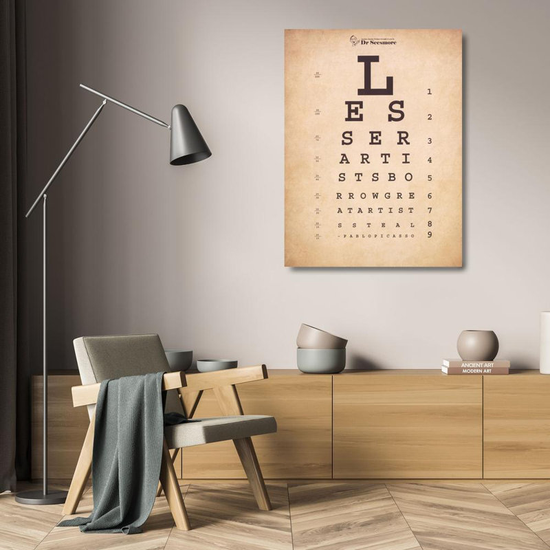 Picasso Eye Chart, 24" H x 18" W